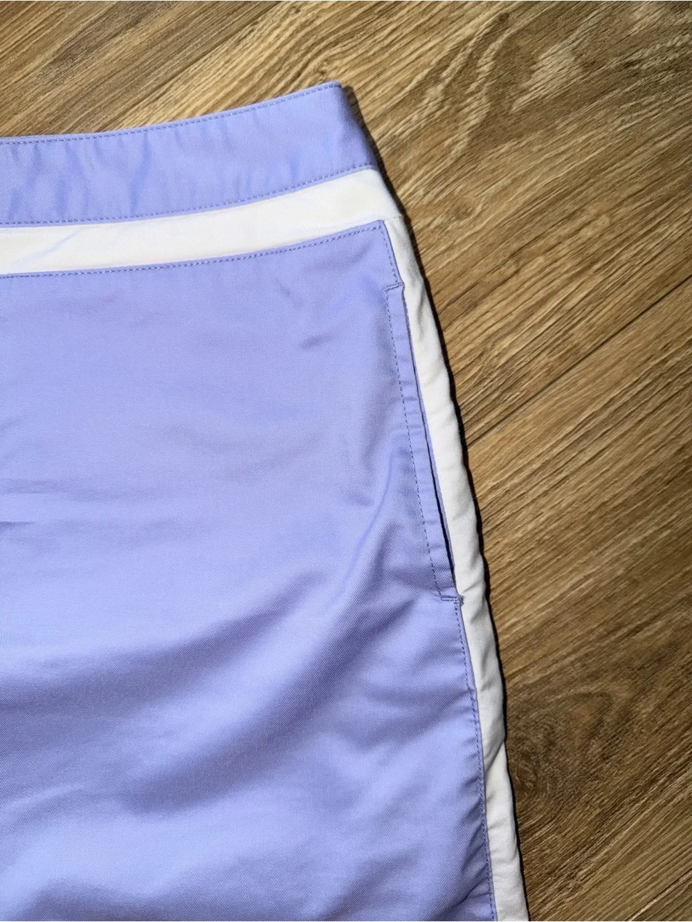 adidas Lavender Mini Golf Skirt with White Trim